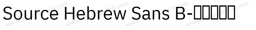 Source Hebrew Sans B字体转换